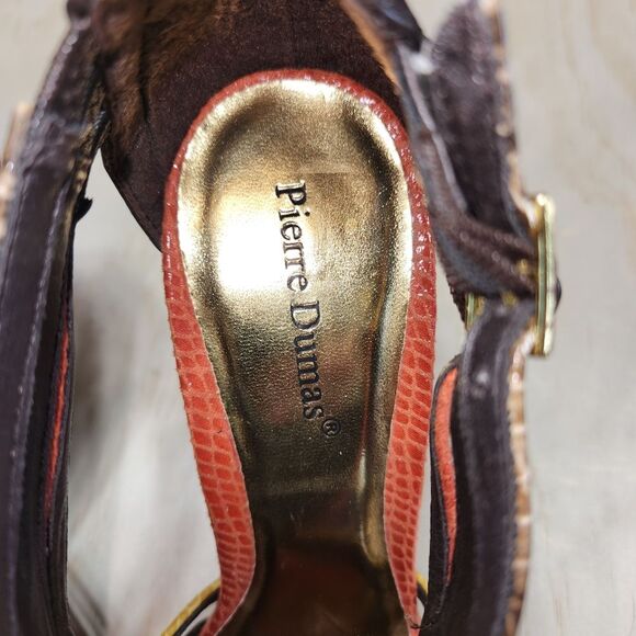 Pierre Dumas Multi-Color Heeled Shoe Women's Size 7.5 M - Picture 7 of 11